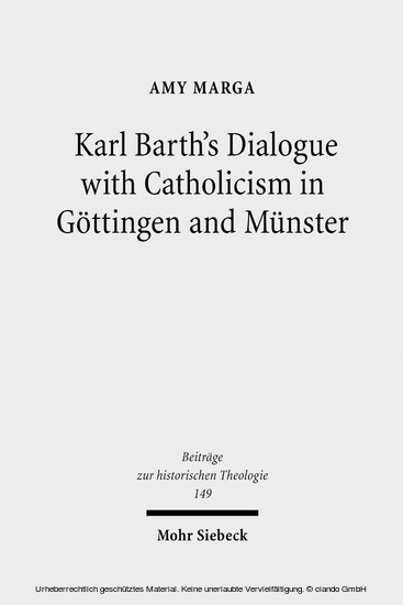 Karl Barth's Dialogue with Catholicism in Göttingen and Münster main product photo