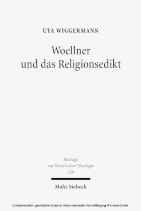 Woellner und das Religionsedikt