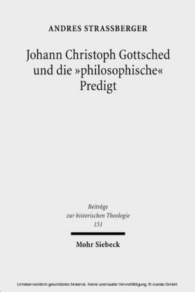 Johann Christoph Gottsched und die 'philosophische' Predigt