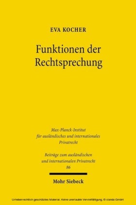 Funktionen der Rechtsprechung