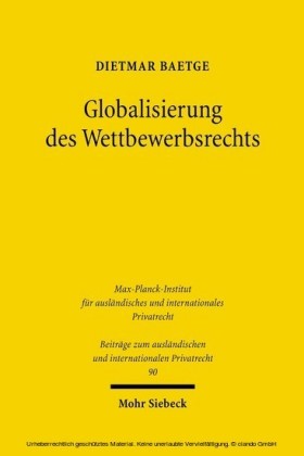 Globalisierung des Wettbewerbsrechts