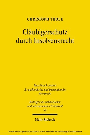 Gläubigerschutz durch Insolvenzrecht main product photo
