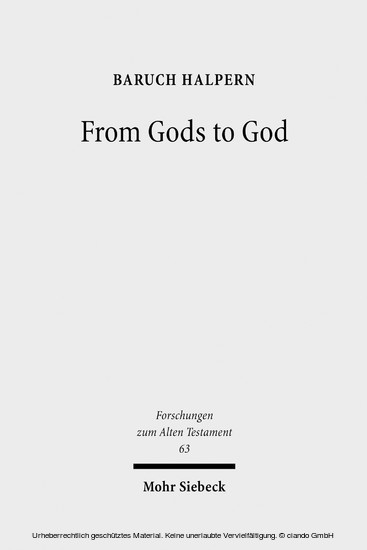 From Gods to God main product photo