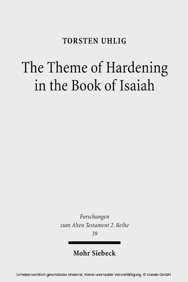 The Theme of Hardening in the Book of Isaiah main product photo