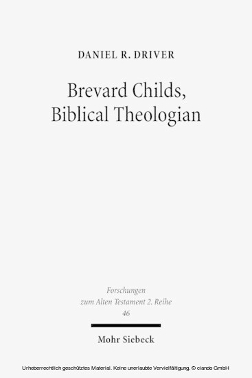 Brevard Childs, Biblical Theologian main product photo