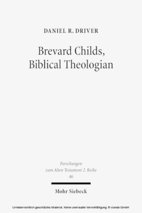 Brevard Childs, Biblical Theologian