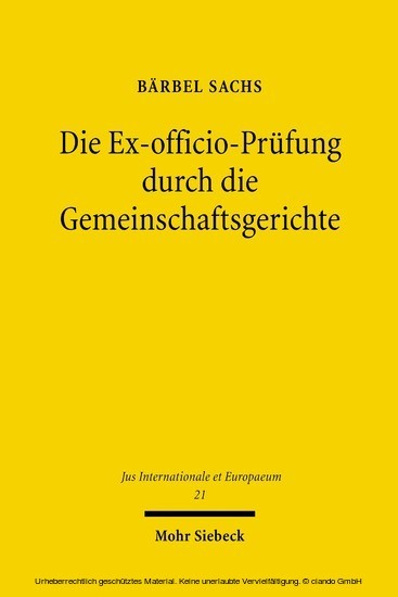 Die Ex-officio-Prüfung durch die Gemeinschaftsgerichte main product photo