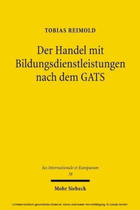Der Handel mit Bildungsdienstleistungen nach dem GATS