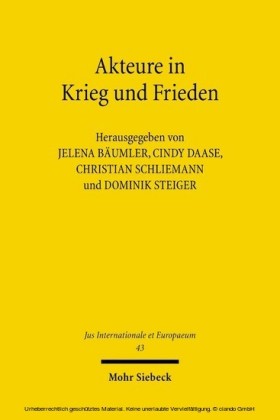 Akteure in Krieg und Frieden
