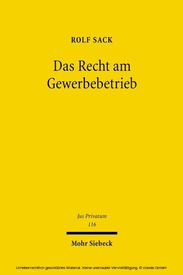 Das Recht am Gewerbebetrieb main product photo