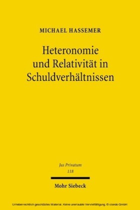 Heteronomie und Relativität in Schuldverhältnissen