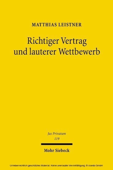 Richtiger Vertrag und lauterer Wettbewerb main product photo