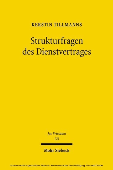 Strukturfragen des Dienstvertrages main product photo
