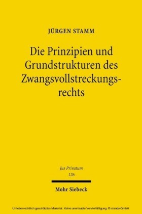 Die Prinzipien und Grundstrukturen des Zwangsvollstreckungsrechts