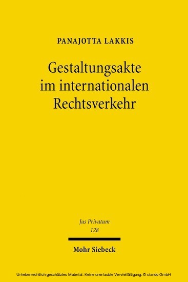Gestaltungsakte im internationalen Rechtsverkehr main product photo