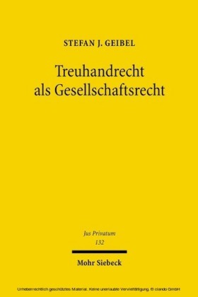 Treuhandrecht als Gesellschaftsrecht