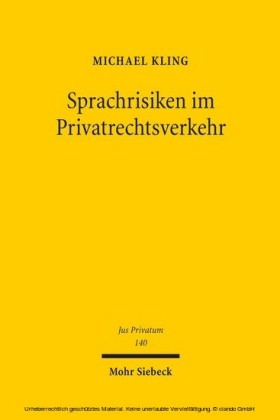 Sprachrisiken im Privatrechtsverkehr