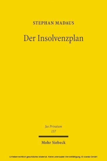 Der Insolvenzplan main product photo