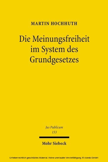 Die Meinungsfreiheit im System des Grundgesetzes main product photo