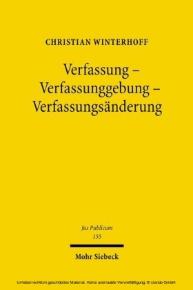 Verfassung - Verfassunggebung - Verfassungsänderung