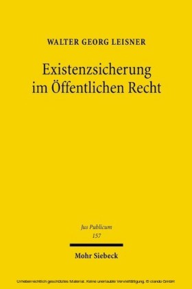 Existenzsicherung im Öffentlichen Recht