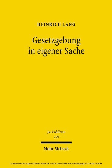 Gesetzgebung in eigener Sache main product photo