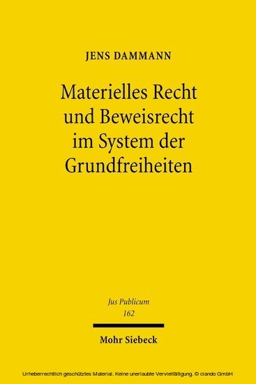 Materielles Recht und Beweisrecht im System der Grundfreiheiten main product photo