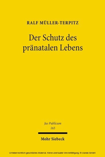 Der Schutz des pränatalen Lebens main product photo