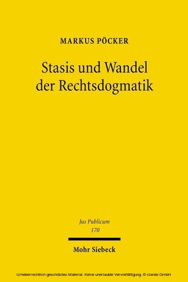 Stasis und Wandel der Rechtsdogmatik main product photo