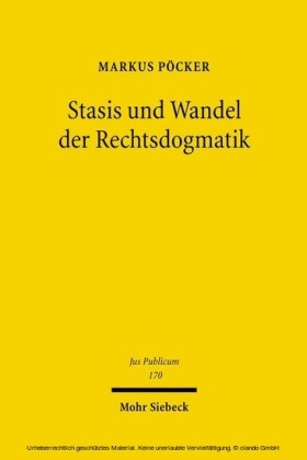 Stasis und Wandel der Rechtsdogmatik