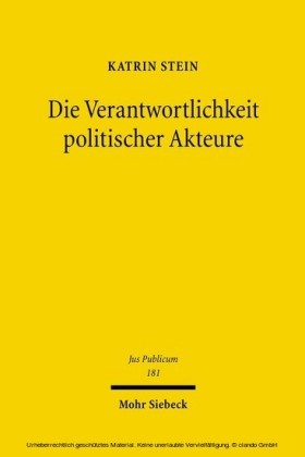 Die Verantwortlichkeit politischer Akteure
