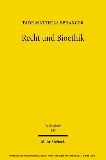 Recht und Bioethik main product photo
