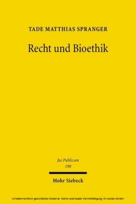 Recht und Bioethik