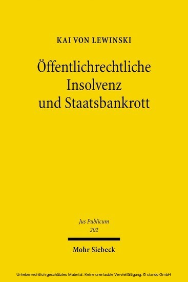Öffentlichrechtliche Insolvenz und Staatsbankrott main product photo