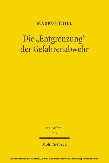 Die 'Entgrenzung' der Gefahrenabwehr main product photo