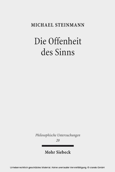 Die Offenheit des Sinns main product photo