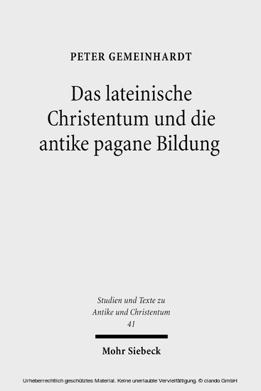 Das lateinische Christentum und die antike pagane Bildung main product photo