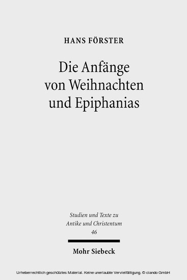 Die Anfänge von Weihnachten und Epiphanias main product photo