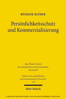 Persönlichkeitsschutz und Kommerzialisierung