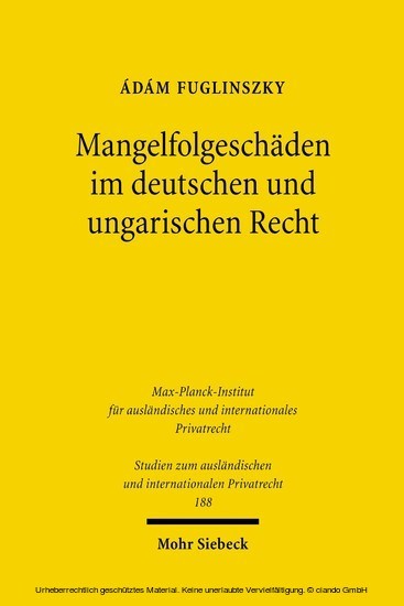 Mangelfolgeschäden im deutschen und ungarischen Recht main product photo