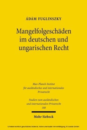 Mangelfolgeschäden im deutschen und ungarischen Recht