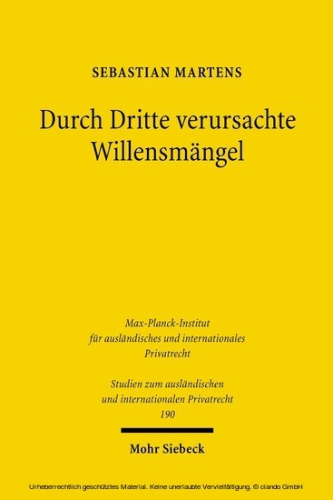 Durch Dritte verursachte Willensmängel main product photo