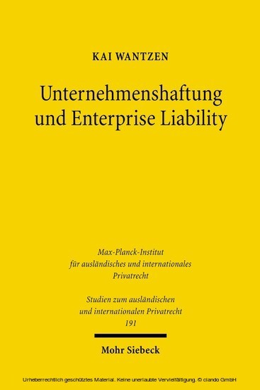 Unternehmenshaftung und Enterprise Liability main product photo