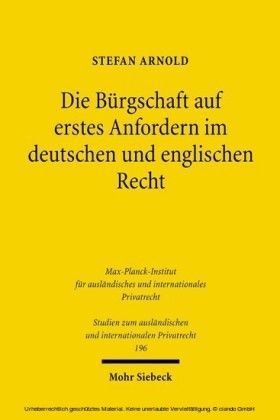Die Bürgschaft auf erstes Anfordern im deutschen und englischen Recht