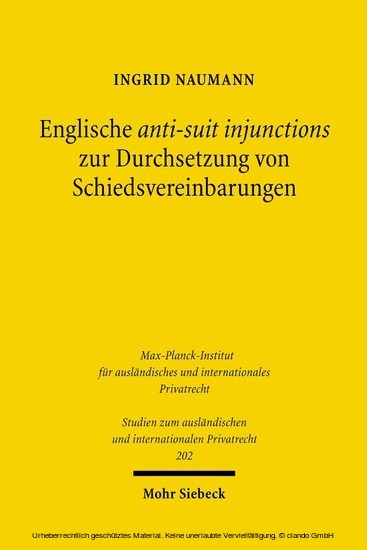 Englische anti-suit injunctions zur Durchsetzung von Schiedsvereinbarungen main product photo
