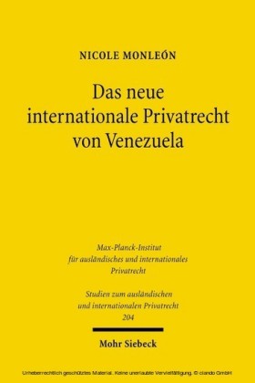 Das neue internationale Privatrecht von Venezuela