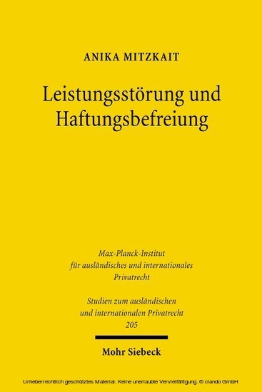 Leistungsstörung und Haftungsbefreiung main product photo