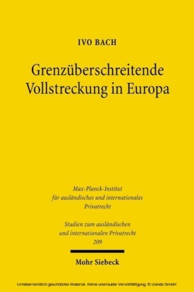 Grenzüberschreitende Vollstreckung in Europa