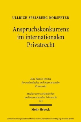 Anspruchskonkurrenz im internationalen Privatrecht