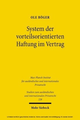 System der vorteilsorientierten Haftung im Vertrag